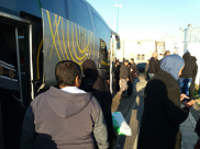 بالصور: انطلاق فوج جديد من معتمري اللد والرملة الى الديار الحجازية 